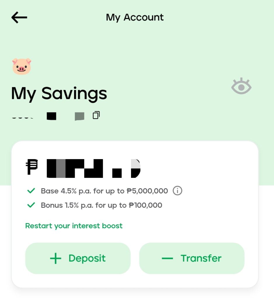 Maya Savings account